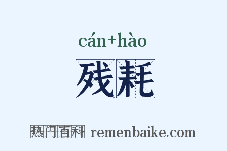 残耗是什么意思的图片